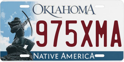 OK license plate 975XMA