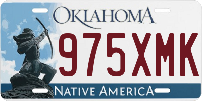 OK license plate 975XMK