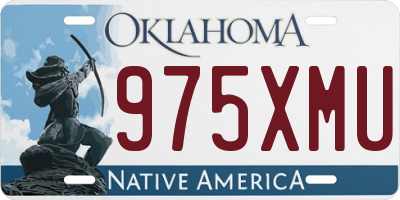 OK license plate 975XMU