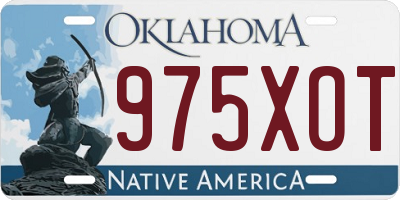 OK license plate 975XOT