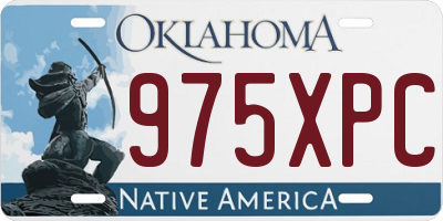 OK license plate 975XPC