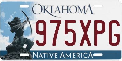 OK license plate 975XPG