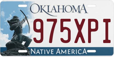 OK license plate 975XPI