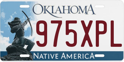 OK license plate 975XPL