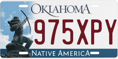 OK license plate 975XPY