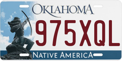 OK license plate 975XQL