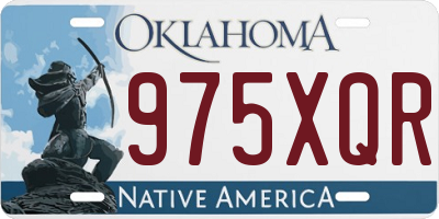 OK license plate 975XQR