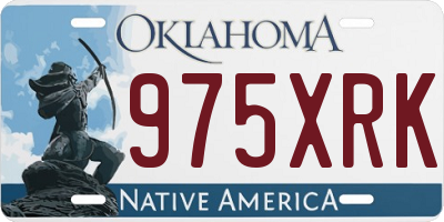 OK license plate 975XRK