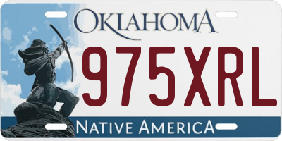 OK license plate 975XRL