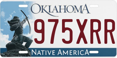 OK license plate 975XRR