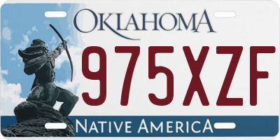 OK license plate 975XZF