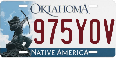 OK license plate 975YOV