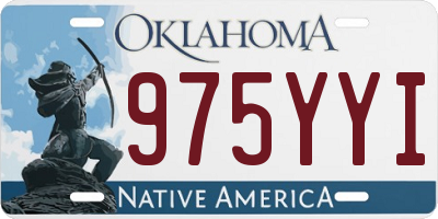 OK license plate 975YYI