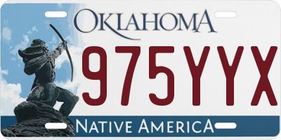 OK license plate 975YYX