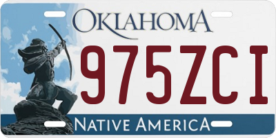 OK license plate 975ZCI