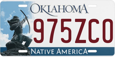 OK license plate 975ZCO