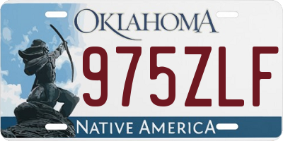 OK license plate 975ZLF