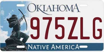 OK license plate 975ZLG