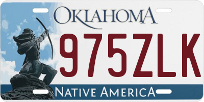 OK license plate 975ZLK