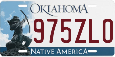 OK license plate 975ZLO