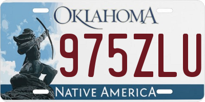 OK license plate 975ZLU