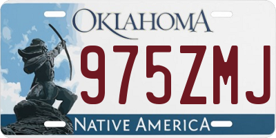 OK license plate 975ZMJ
