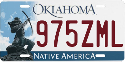 OK license plate 975ZML