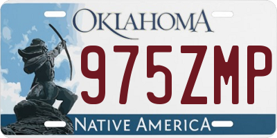 OK license plate 975ZMP