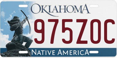 OK license plate 975ZOC