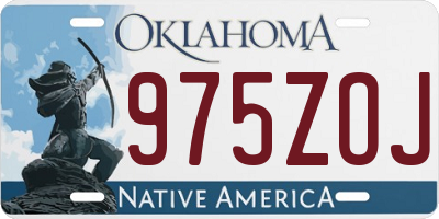 OK license plate 975ZOJ