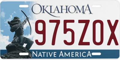 OK license plate 975ZOX