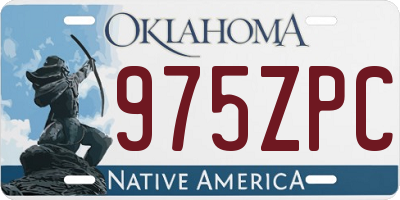 OK license plate 975ZPC