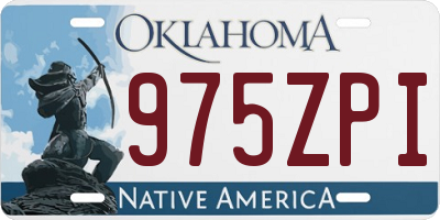 OK license plate 975ZPI