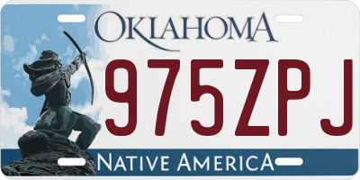 OK license plate 975ZPJ