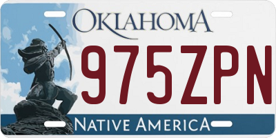 OK license plate 975ZPN