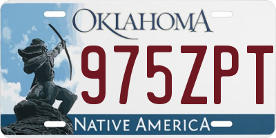 OK license plate 975ZPT
