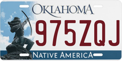 OK license plate 975ZQJ