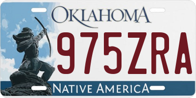 OK license plate 975ZRA