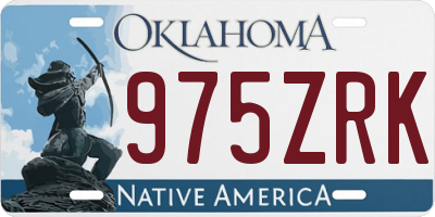 OK license plate 975ZRK