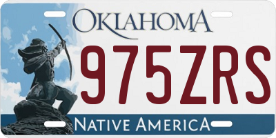 OK license plate 975ZRS