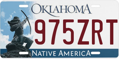 OK license plate 975ZRT