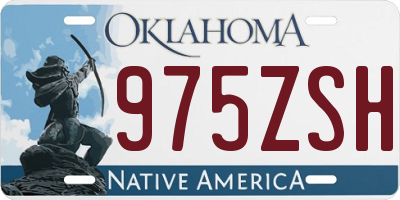 OK license plate 975ZSH