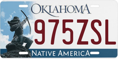 OK license plate 975ZSL