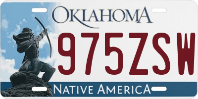 OK license plate 975ZSW