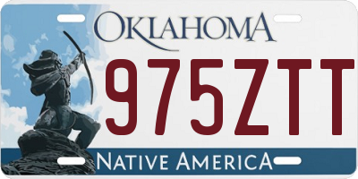 OK license plate 975ZTT