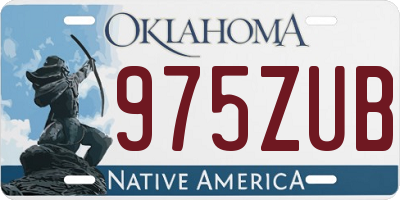 OK license plate 975ZUB