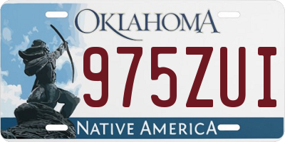 OK license plate 975ZUI