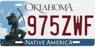 OK license plate 975ZWF