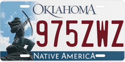 OK license plate 975ZWZ