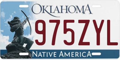 OK license plate 975ZYL